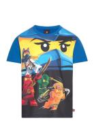 Lwtano 627 - T-Shirt S/S Tops T-shirts Short-sleeved Blue LEGO Kidswea...