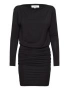 Long Sleeve Dress Polvipituinen Mekko Black Rosemunde