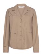 Peeja-M Tops Shirts Long-sleeved Brown MbyM