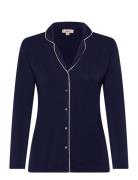 Molly Piping - Pyjama Shirt Toppi Navy Etam