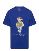 26/1 Jersey-Ss Cn-Kn-Tsh Tops T-shirts Short-sleeved Blue Ralph Lauren...