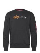 Alpha Label Sweater Tops Sweat-shirts & Hoodies Hoodies Black Alpha In...