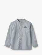 Shirt Embroidery Willum Tops Shirts Long-sleeved Shirts Grey Wheat