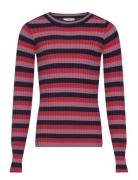 Tnlia L_S Knit Pullover Tops Knitwear Pullovers Red The New