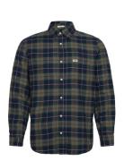 1 Pkt Flannel Shirt Tops Shirts Casual Green Wrangler