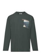 T-Shirt Ls Tops T-shirts Long-sleeved T-shirts Green En Fant