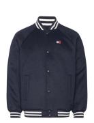 Tjm Wool Blend Solid Bomber Bombertakki Takki Navy Tommy Jeans