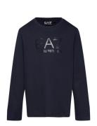 T-Shirt Tops T-shirts Long-sleeved T-shirts Navy EA7