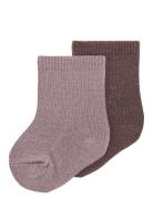 Nbfwakta Wo/Vi 2P Sock Sukat Purple Name It