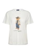 Polo Bear Cotton Jersey Tee Tops T-shirts & Tops Short-sleeved White P...