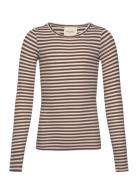 T-Shirt Long-Sleeve Tops T-shirts Long-sleeved T-shirts Brown Sofie Sc...