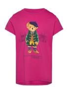 Polo Bear Cotton Jersey Tee Tops T-shirts Short-sleeved Pink Ralph Lau...