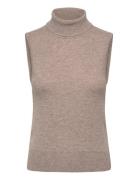 Turtleneck Vest Vests Knitted Vests Beige Filippa K