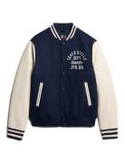 Varsity Chain Stitch Bomber Bombertakki Takki Blue Superdry