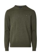 Bradley Cotton Crew Sweater Tops Knitwear Round Necks Green Lexington ...