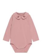 Body Ls W. Collar Bodies Long-sleeved Pink Fixoni