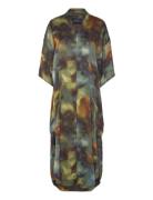 Cmsabrina-Kaftan Polvipituinen Mekko Khaki Green Copenhagen Muse