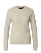 Lydia Merino Wool Blend Cable Knitted Sweater Tops Knitwear Jumpers Cr...