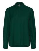 Fluid Viscose Regular Shirt Tops Shirts Long-sleeved Green Tommy Hilfi...