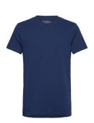 Crew-Neck Cotton Tops T-shirts Short-sleeved Navy Bread & Boxers