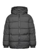 Hood Quilted Coat Toppatakki Grey Mango