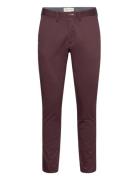 Slim Twill Chinos Bottoms Trousers Chinos Burgundy GANT