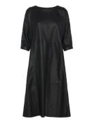 Pennydep Dress Polvipituinen Mekko Black DEPECHE