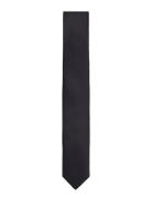 Polyester Tie 5 Cm Solmio Kravatti Black Lindbergh Black