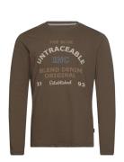 Tee L/S Tops T-shirts Long-sleeved Brown Blend