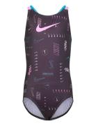 Nike G Spiderback P Print Uimapuku Uima-asut Black NIKE SWIM