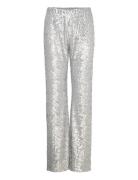 Elasticated Straight Long Pants, 22 Bottoms Trousers Straight Leg Silv...