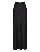 Hana Long Silk Skirt Pitkä Hame Black Ahlvar Gallery