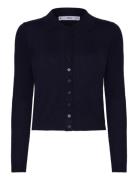 Polo-Neck Cardigan Tops Knitwear Cardigans Black Mango