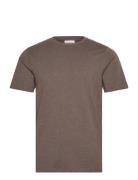 Basic Tee S/S Tops T-shirts Short-sleeved Brown Lindbergh