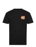 Goal Flame Tops T-shirts Short-sleeved Black Santa Cruz