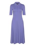 Cotton-Blend Polo Dress Polvipituinen Mekko Blue Lauren Ralph Lauren