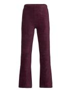 Leggings Flare Cord Tricot Bottoms Leggings Burgundy Lindex