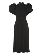 Puff Sleeve Midi Dress Polvipituinen Mekko Black ROTATE Birger Christe...