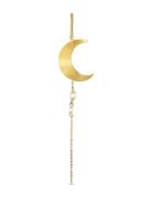 Half Moon Earring With Pearl Chain Korvakoru Korut Gold Jane Koenig