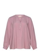 Wa-Sia Tops Blouses Long-sleeved Pink Wasabiconcept