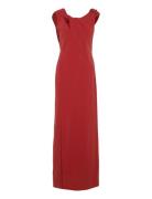 Knotted Floor Length Dress, 2274 El Maksimekko Juhlamekko Red STINE GO...