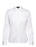 Classic Fitted Shirt Tops Shirts Long-sleeved White Theory