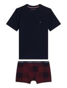 Ss Tee/Trunk Gift Set Boxed Alusvaatesetti Navy Tommy Hilfiger