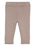 Cotton Ribbed Leggings Bottoms Leggings Beige Mango