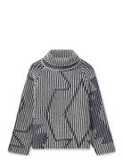 Mmhelna Ikat Rollneck Knit Tops Knitwear Jumpers Grey MOS MOSH