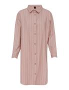 Pilen Yarndyed Flannel Night Shirt Pyjama Pink Høie Of Scandinavia