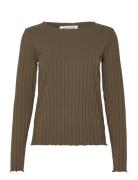 Mattiesw T-Shirt Long Sleeve Tops T-shirts & Tops Long-sleeved Brown S...