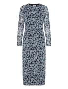 Zita Dress Polvipituinen Mekko Navy Fabienne Chapot