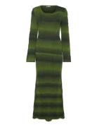 Trenza Green Tricot Maxi Dress Maksimekko Juhlamekko Green ALOHAS