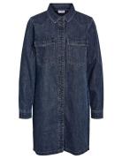 Nmnew Signe L/S Denim Dress Vi002Mb Noos Polvipituinen Mekko Blue NOIS...